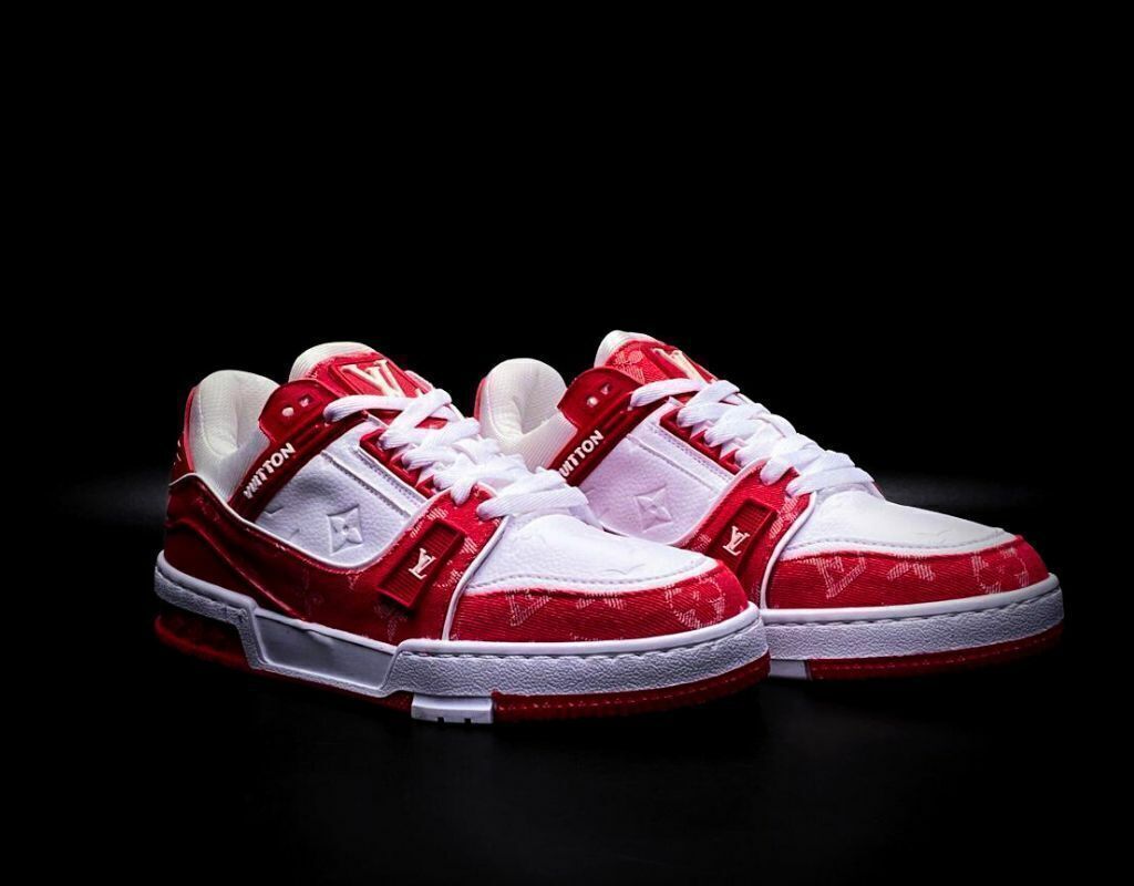 Louis Vuitton Red White Mezclilla