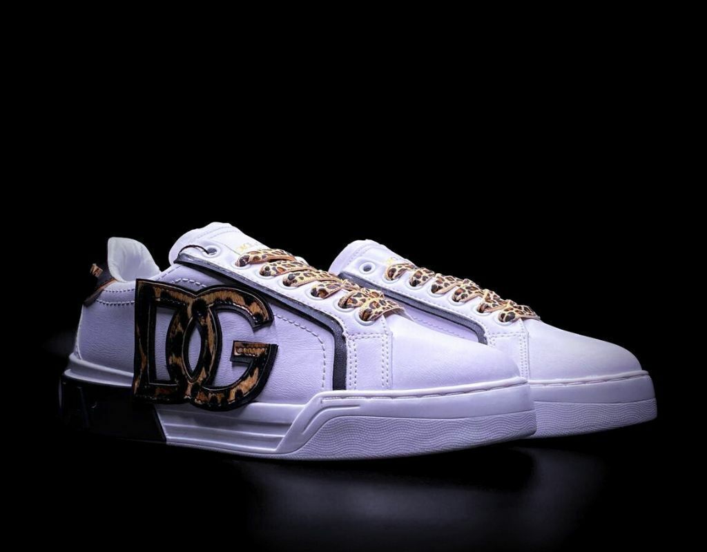 Dolce Gabbana Portofino Blanco Logo Leopardo