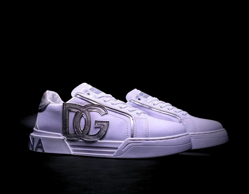 Dolce Gabbana Portofino Blanco Logo Plata