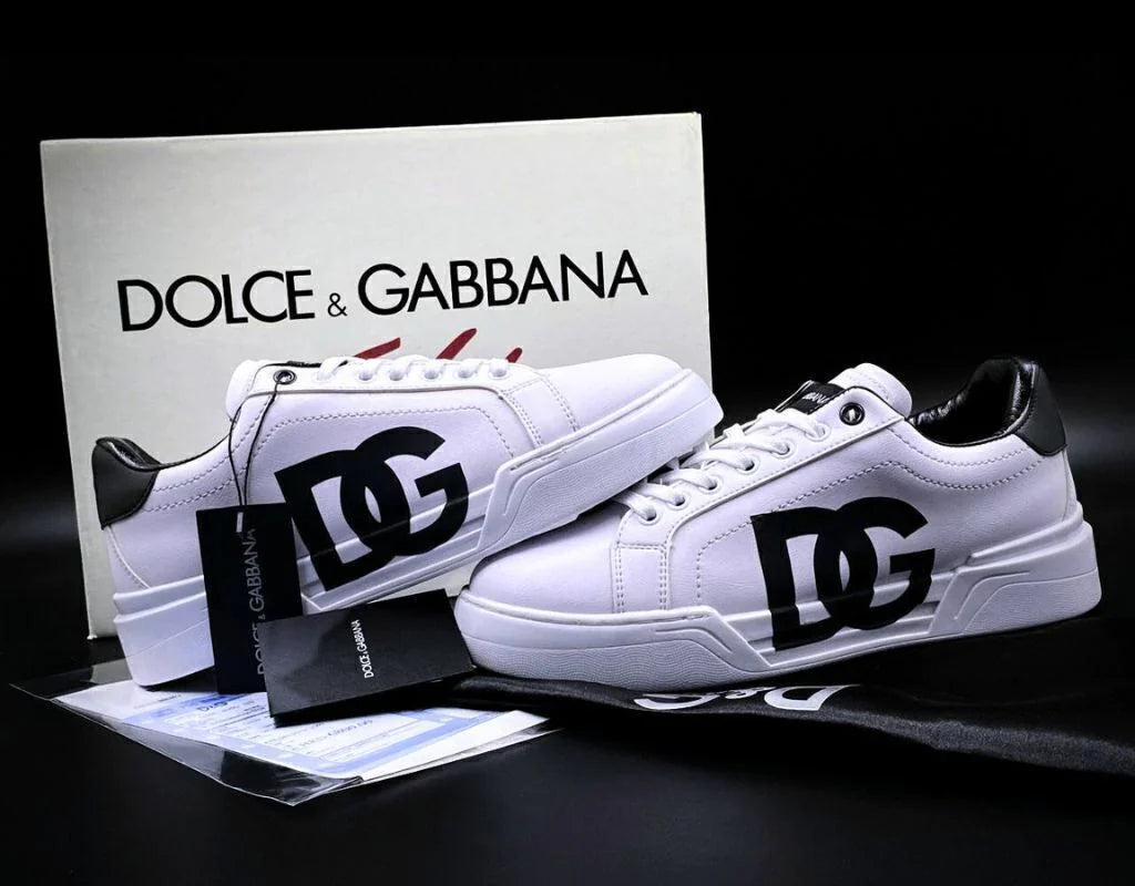 Dolce Gabanna White Black Logo Rotulado