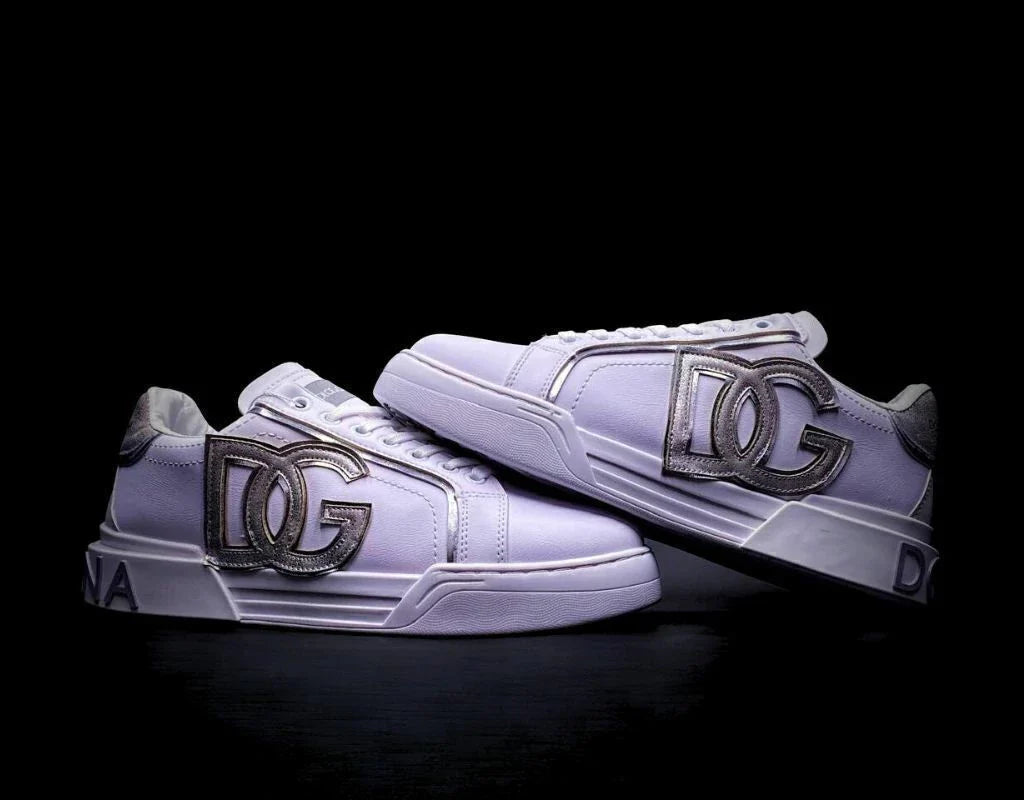 Dolce Gabbana Portofino Blanco Logo Plata