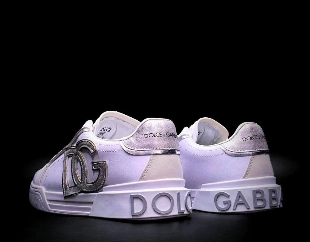 Dolce Gabbana Portofino Blanco Logo Plata