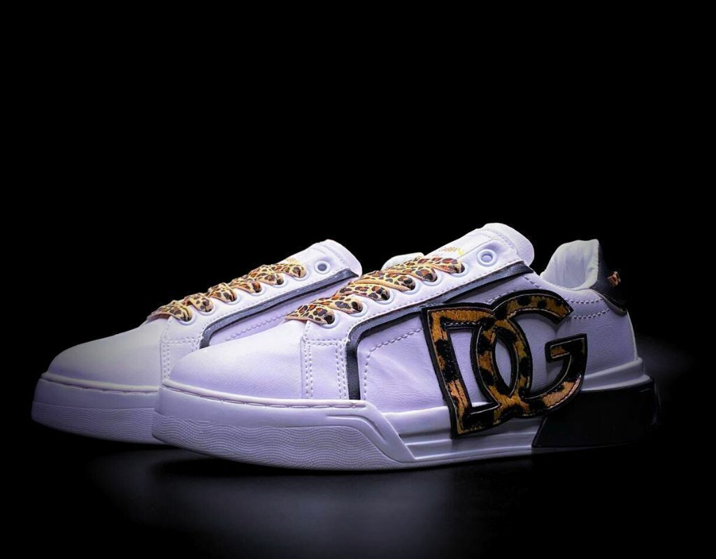 Dolce Gabbana Portofino Blanco Logo Leopardo