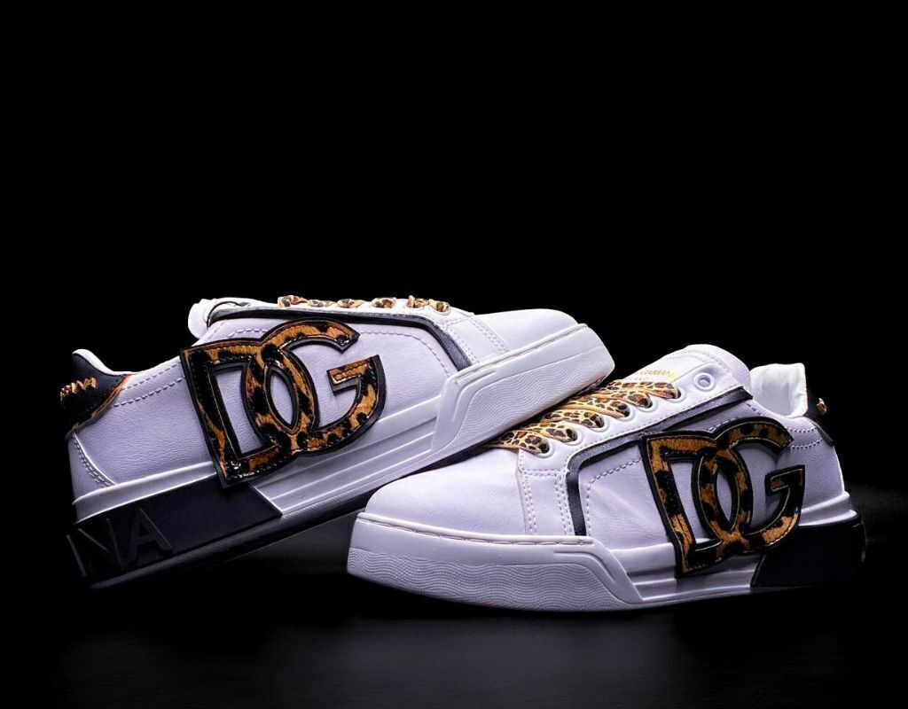 Dolce Gabbana Portofino Blanco Logo Leopardo