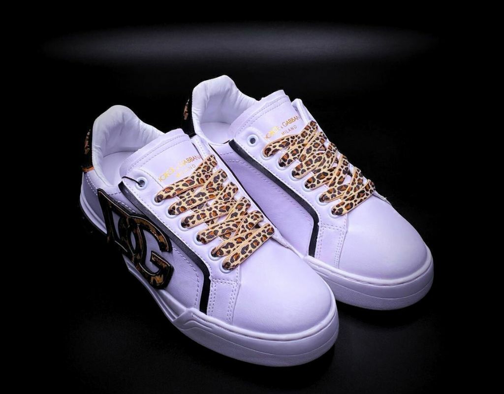 Dolce Gabbana Portofino Blanco Logo Leopardo