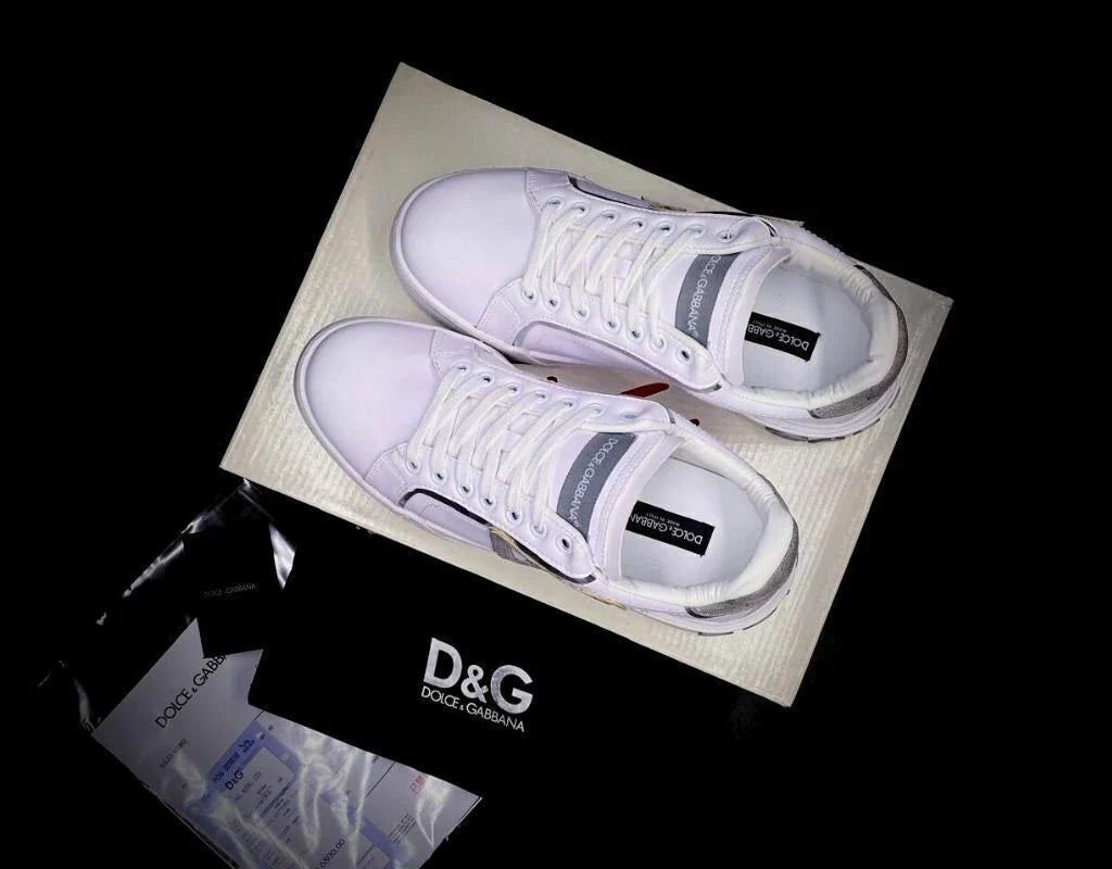 Dolce Gabbana Portofino Blanco Logo Plata