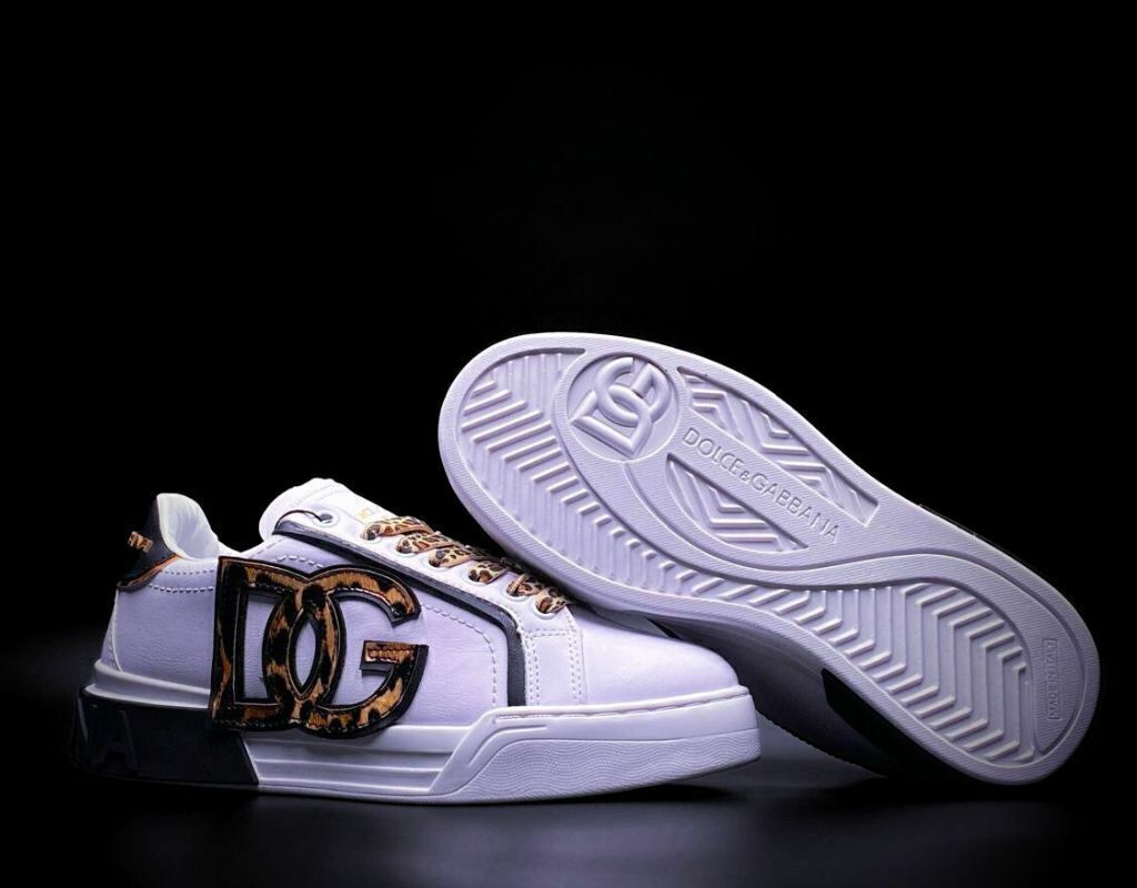 Dolce Gabbana Portofino Blanco Logo Leopardo