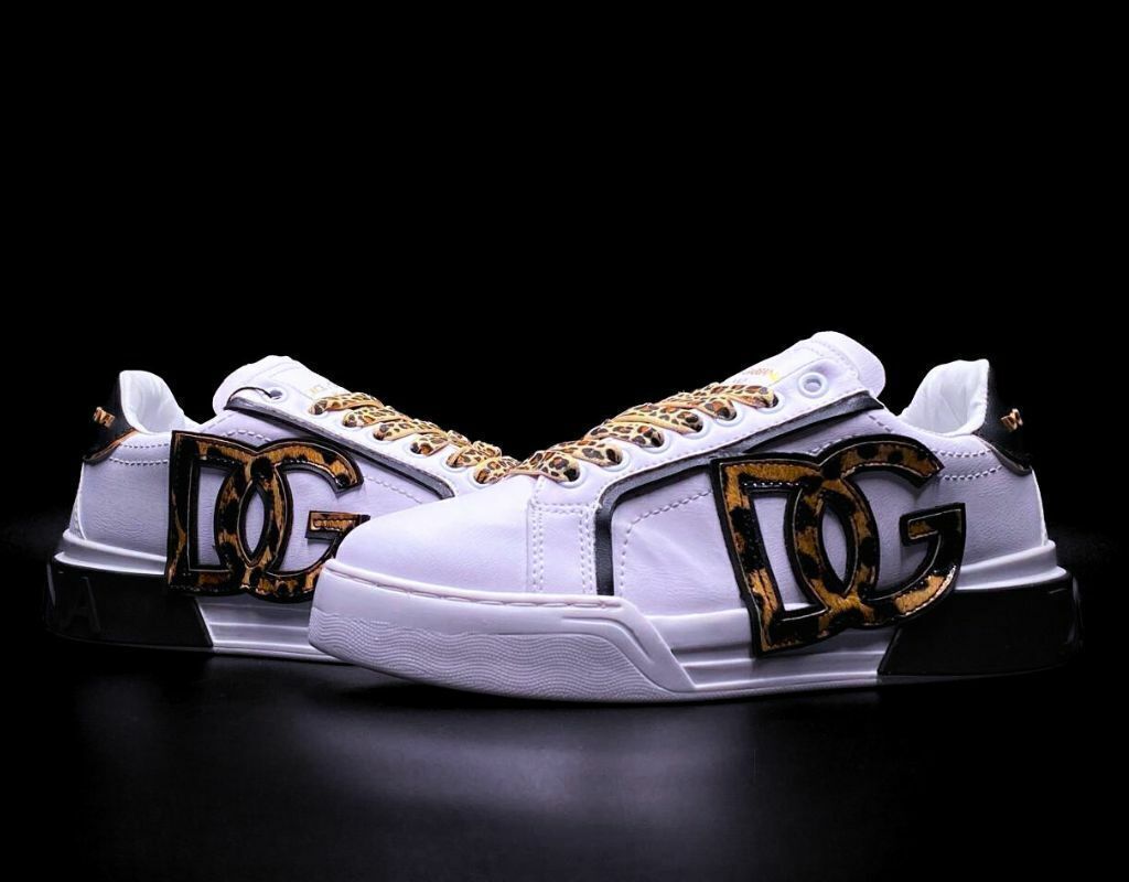 Dolce Gabbana Portofino Blanco Logo Leopardo