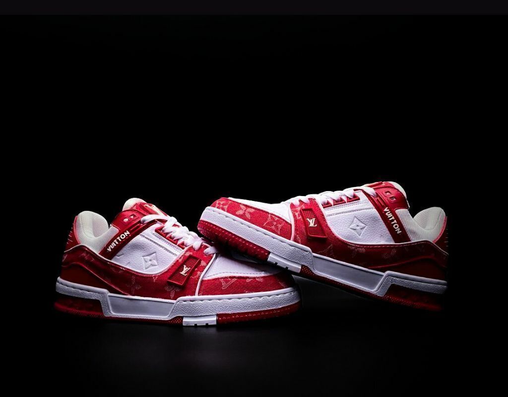 Louis Vuitton Red White Mezclilla