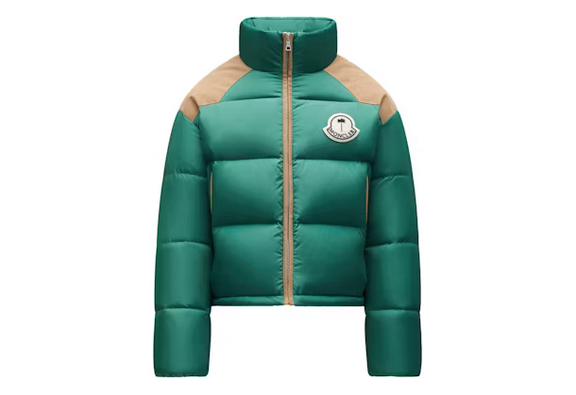 Moncler x Palm Angels Kelsey Chaqueta Corta de Plumón Verde Bosque