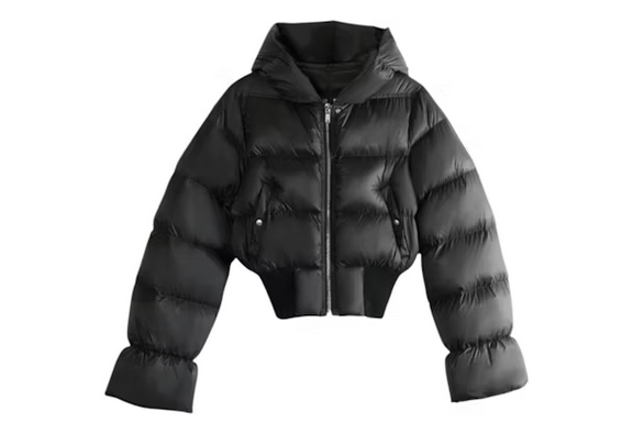 Chaqueta con capucha Rick Owens negra