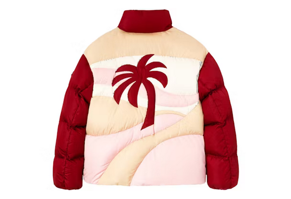 Moncler x Palm Angels Panamint Plumífero Corto Burdeos