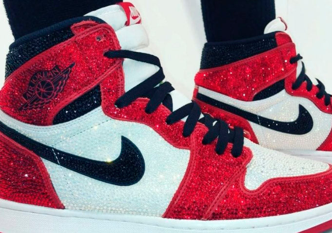 Air Jordan 1 con  cristales Swarovski