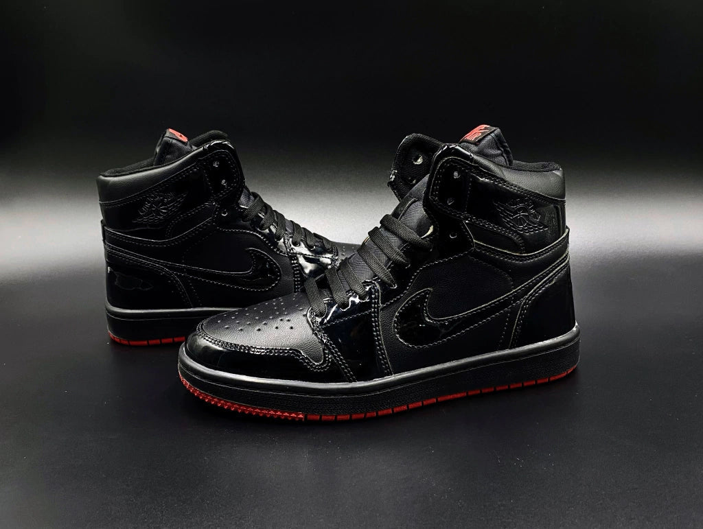 Jordan Air 1 Retro High Black Demon Suela Roja