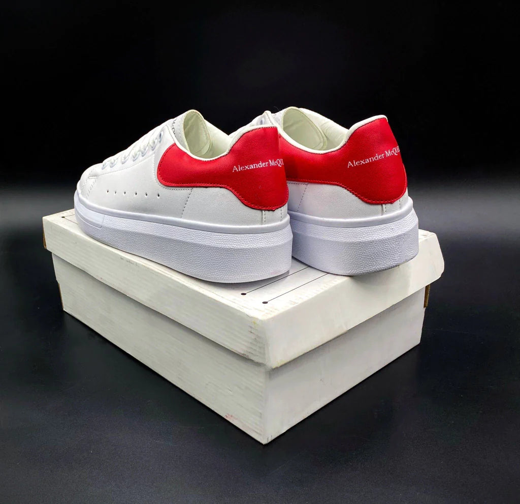 Tenis Mcqueen Blanco Rojo Unisex