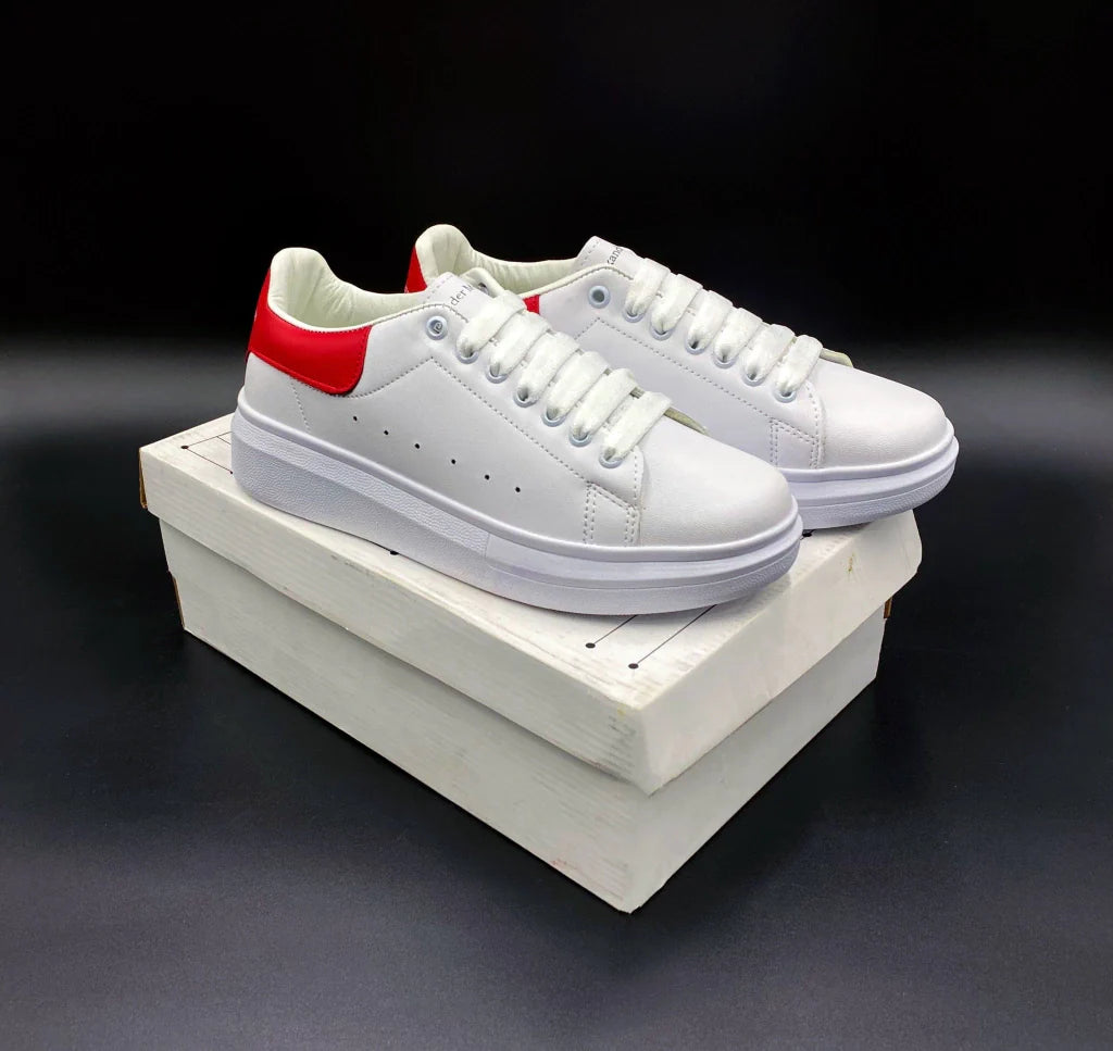 Tenis Mcqueen Blanco Rojo Unisex