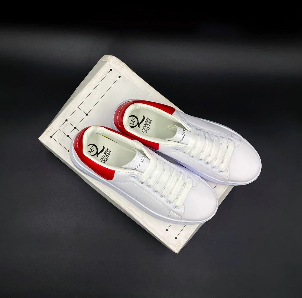 Tenis Mcqueen Blanco Rojo Unisex