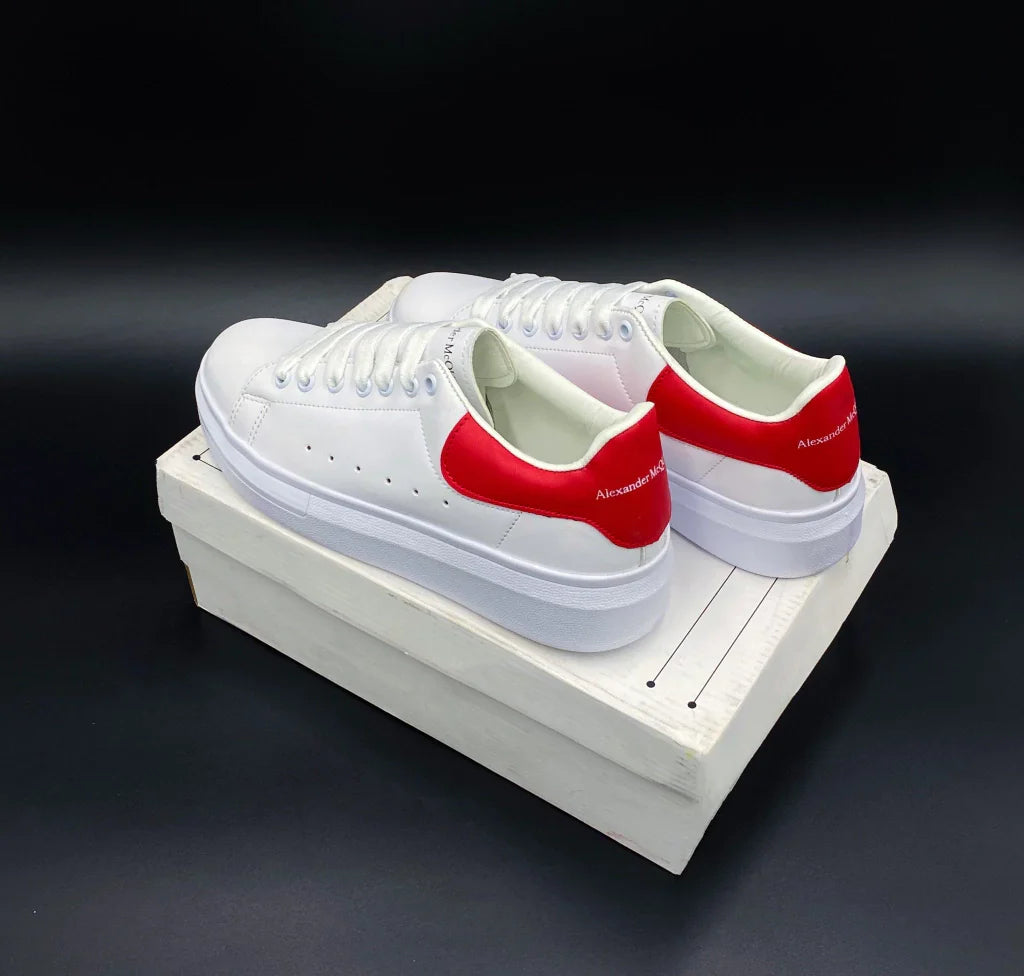 Tenis Mcqueen Blanco Rojo Unisex