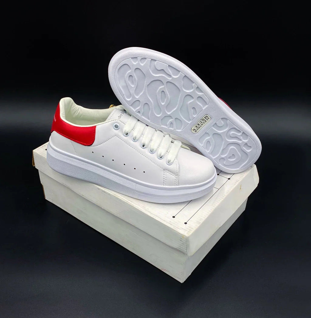 Tenis Mcqueen Blanco Rojo Unisex