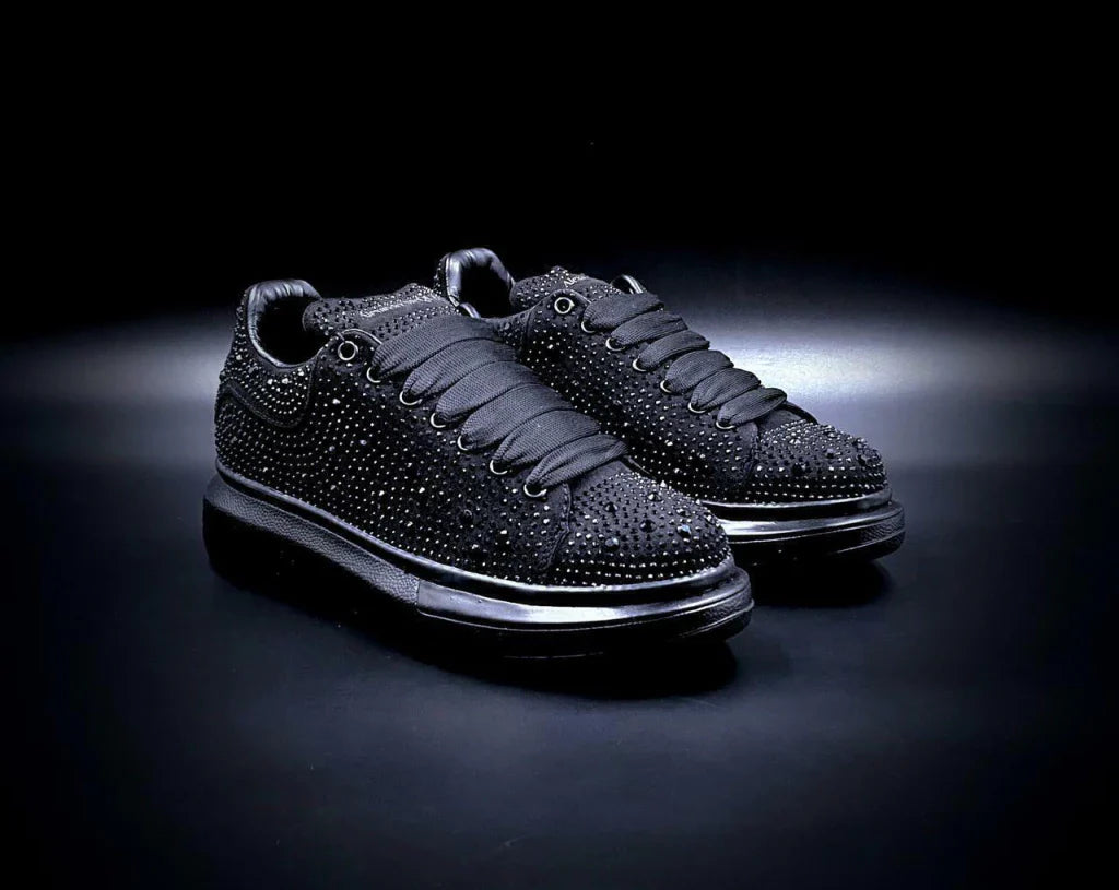 Alexander Mcqueen Crystales Negro Total