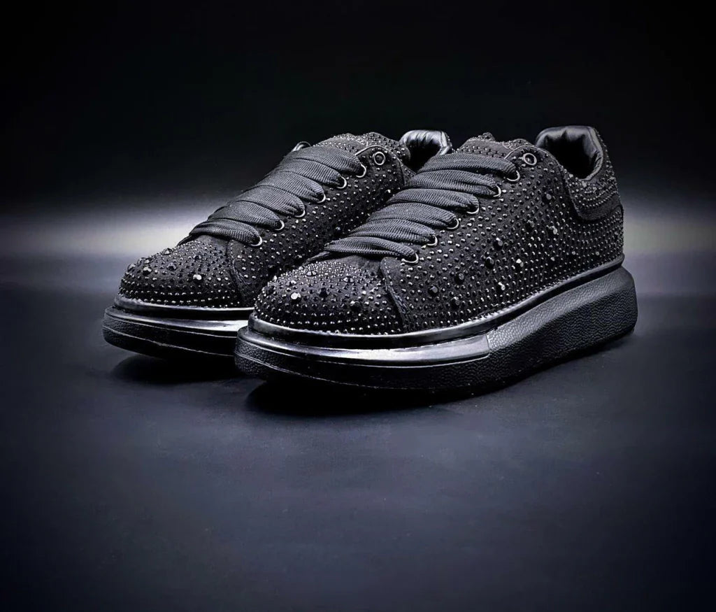 Alexander Mcqueen Crystales Negro Total