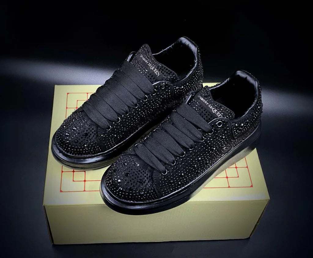 Alexander Mcqueen Crystales Negro Total