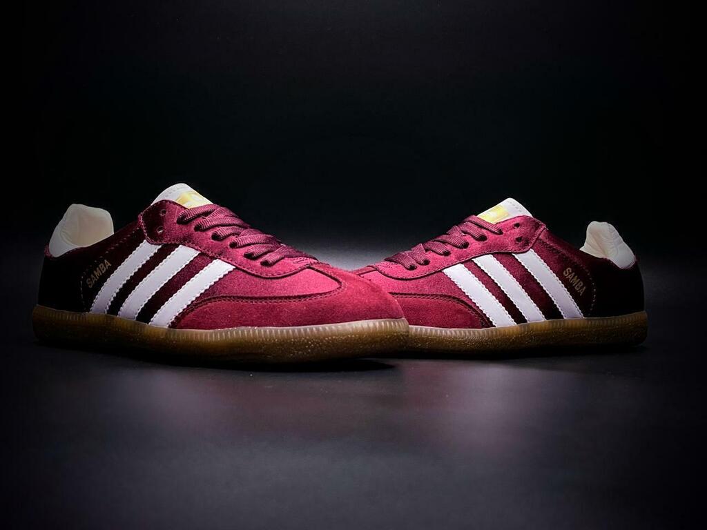 Samba Adidas Cherry Red Gold