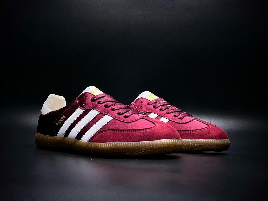 Samba Adidas Cherry Red Gold