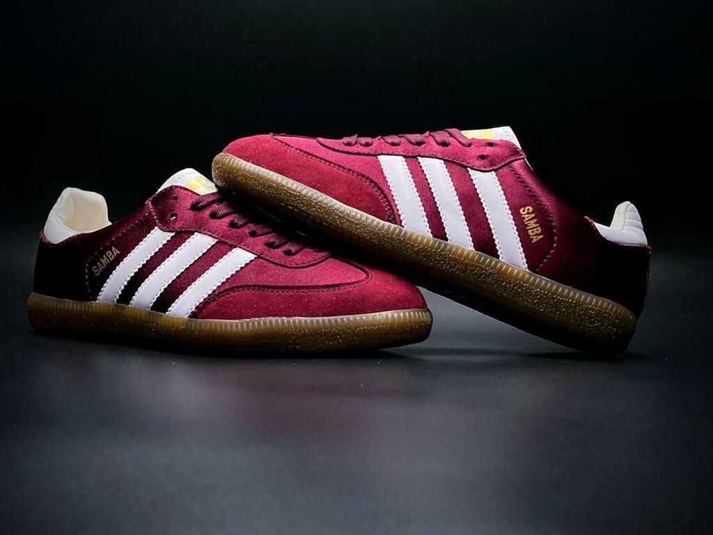Samba Adidas Cherry Red Gold